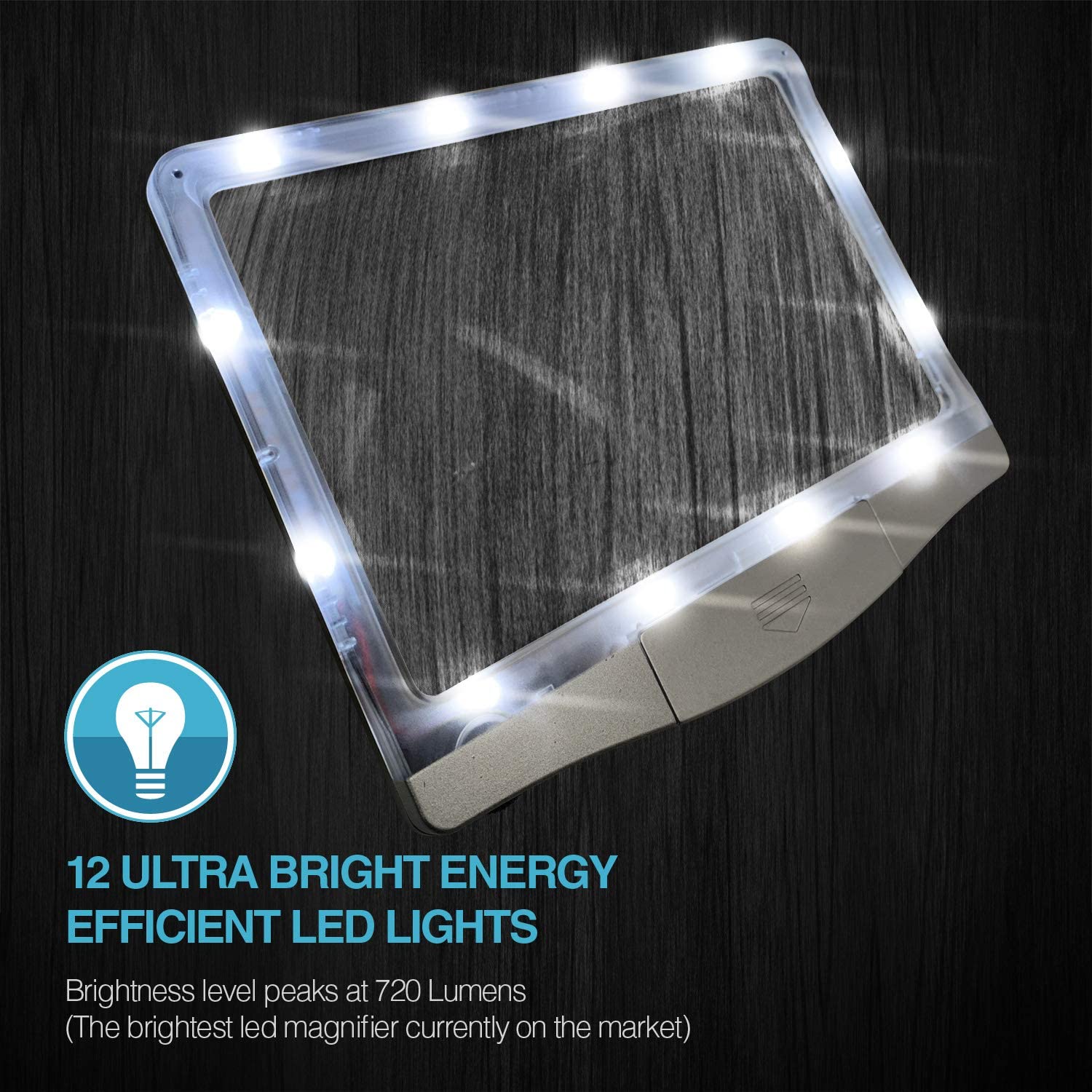 Kính lúp đọc sách cỡ lớn Anti- Glare Led Magnipros 1815( có đèn led) (Hãng MagniPros- Mỹ)