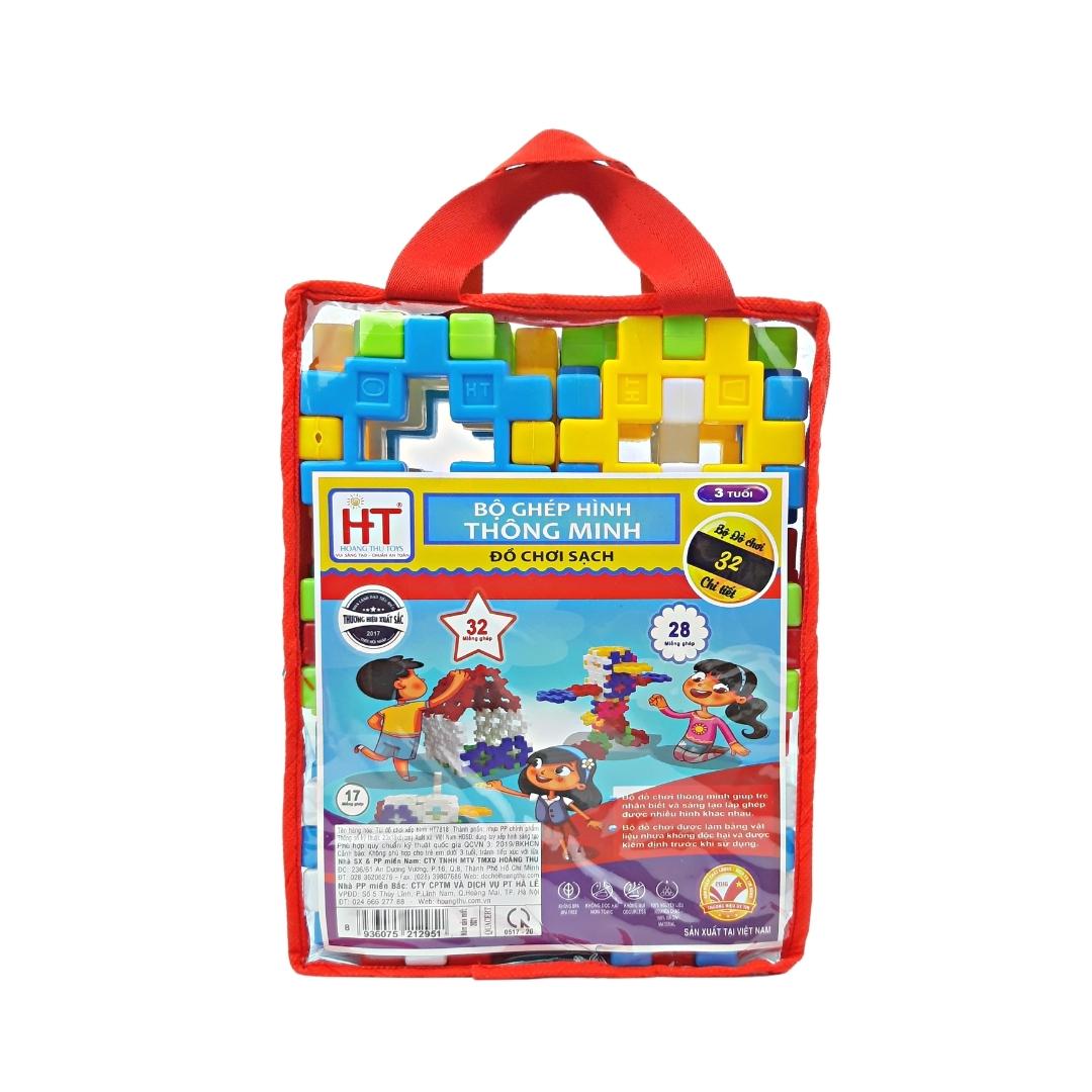 Đồ chơi xếp hình khối 32m mầm non ht7818