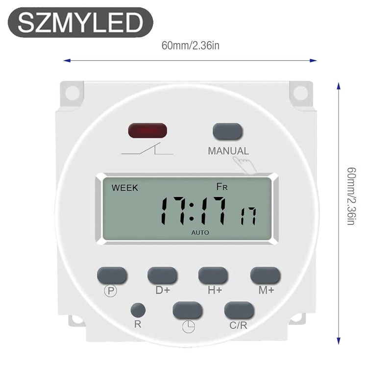 Dc 12v Lcd Digital Timer Programmable Time Week Date Display Energy-saving Timer With Memory Function