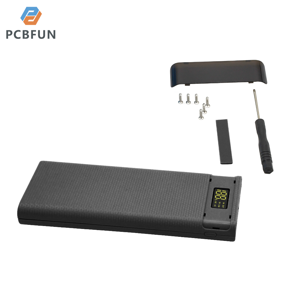 pcbfun (Battery not included) 8pcs 18650 Mobile Power Screw Removable Kit Fast Charging White