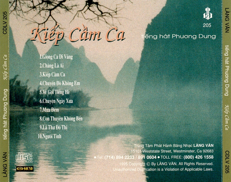 Làng Văn CD205 - Phương Dung - Kiếp Cầm Ca