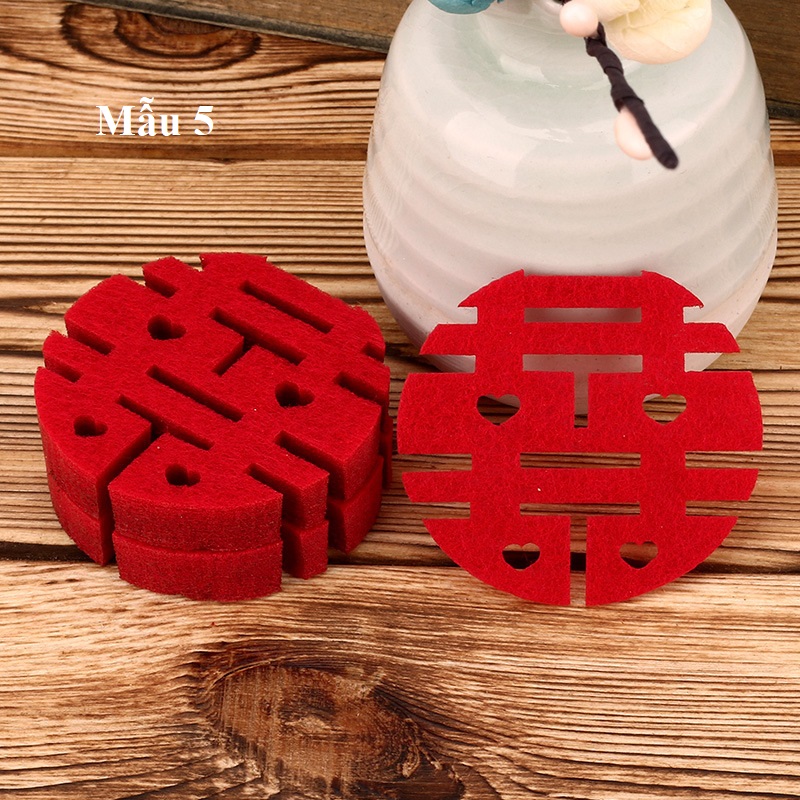Bịch 30 chữ Hỷ mini trang trí tiệc cưới