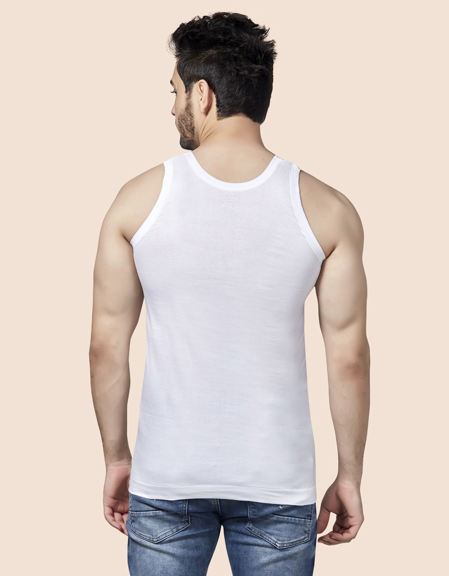 Poomex Men's Singlet/ Tank Top/ Vest (WHITE) - 80/85/90cm