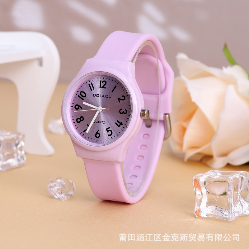 【Exclusive Offer】Children's Exam Watch for Girls and Boys, Middle School Students - Anti-Fall, Macaron Colors, Fresh and Sporty, Quartz Watch.