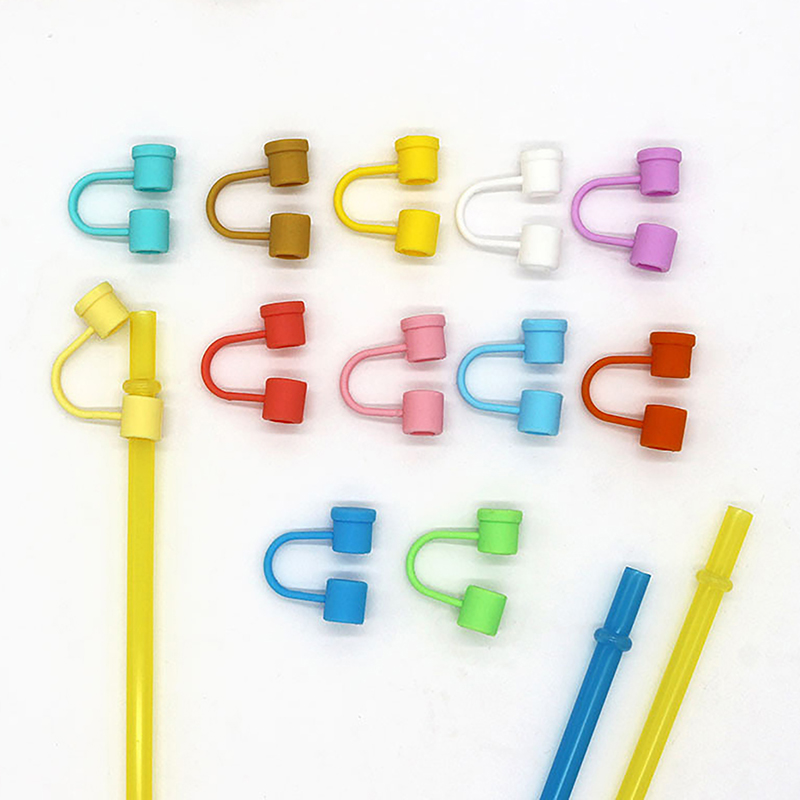 miankeji 4PCS Silicone Straw Tip Caps Reusable Dust-Proof Straws Covers Drinking Straw Tip Covers Straw Toppers Drinking Tool 8MM Mini