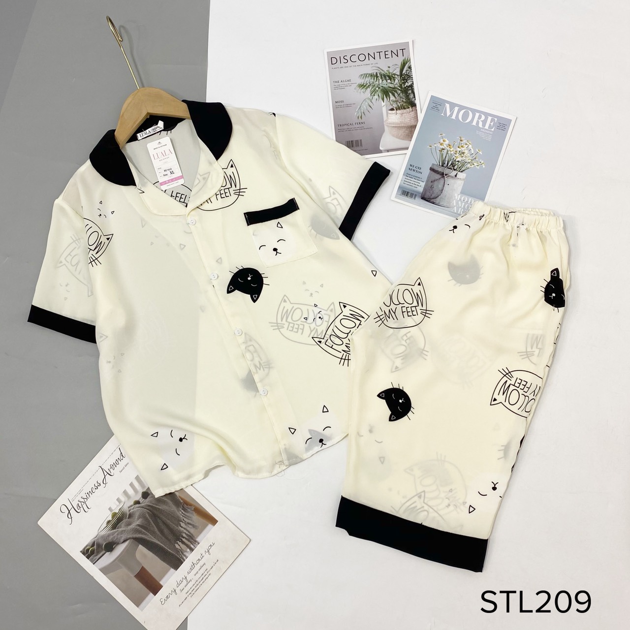 Bộ Pijama lửng mặt nhà chất Mango cao cấp có size