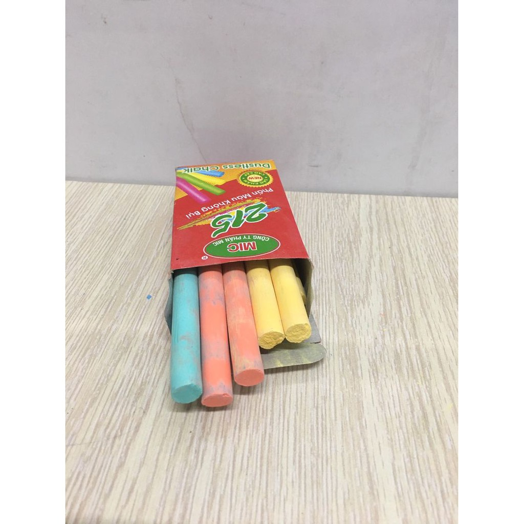 Phấn Mic không bụi trắng , màu - HỘP 10 VIÊN