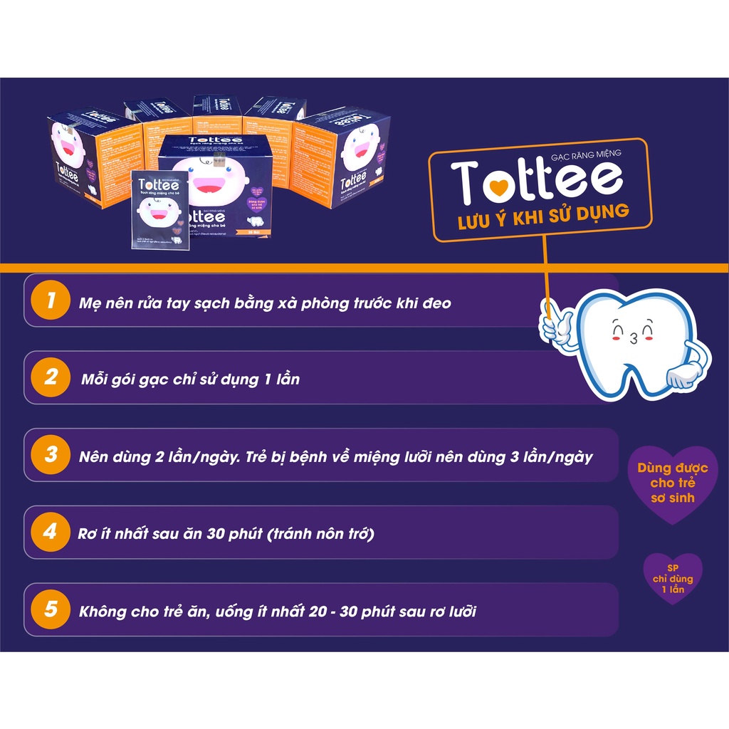 Gạc Răng Miệng Tottee (Gạc rơ lưỡi Tottee)