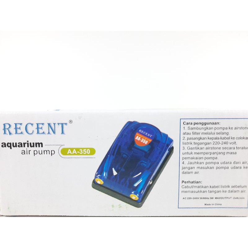 Airpump aerator gelembung udara RECENT AA 350