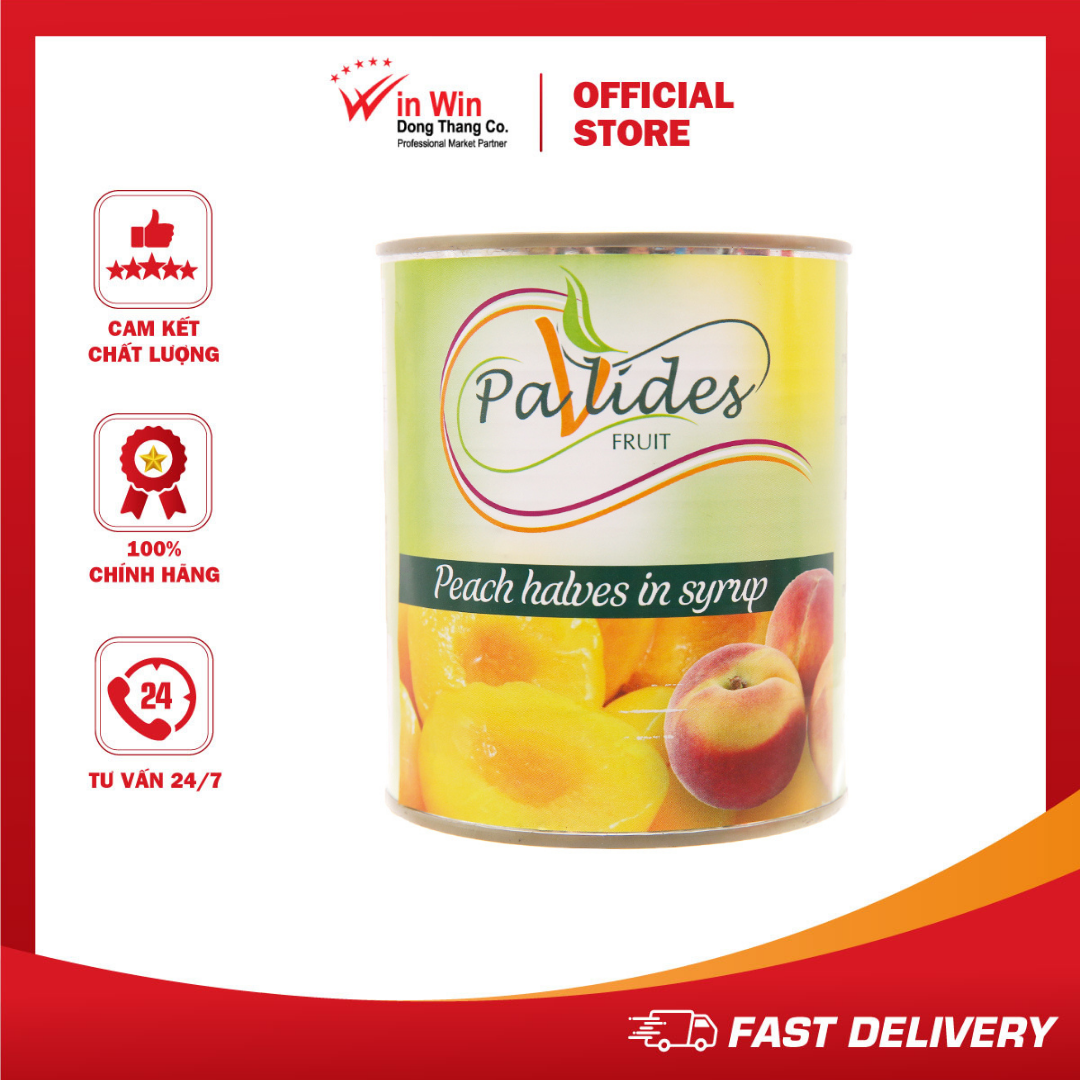 Đào Cắt Nửa Trái Ngâm Đường Pavlides 820g - Nhập Khẩu Hy Lạp | Pavlides Peach Halves in Syrup 820g