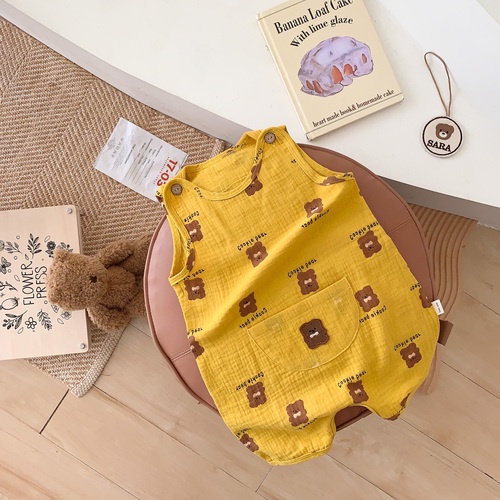 INS Super Cute Baby Romper Summer Sleeveless Bodysuit Newborn Baby Cotton Pajamas Bodysuit Jumpsuit