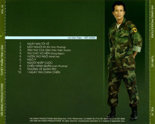[MDCD] CD  Tuấn Vũ - Tuyệt Phẩm Tình Lính