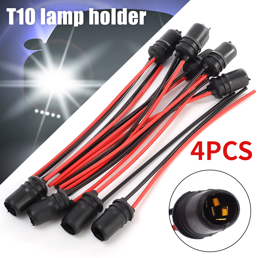 1/2/4pcs xe hơi và xe gắn máy trang bị thêm đèn chủ t10 Bộ chuyển đổi ổ cắm bóng đèn với cáp