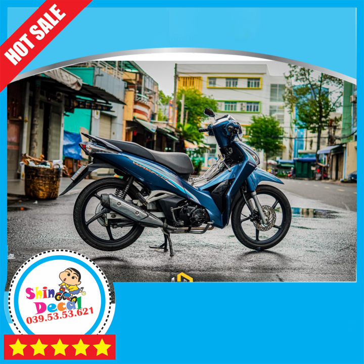 [] tem rời wave 125i - mẫu xanh bạc