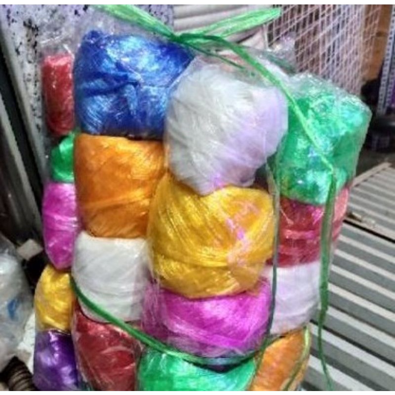 bịt 10 cuộn  dây nilong nhỏ cột đồ đủ màu