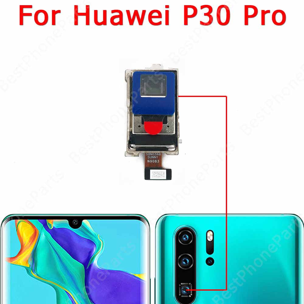 For Huawei P9 P10 Plus P20 Lite P30 Pro Original Back Camera Rear Camera Module Backside View Replacement Repair Spare Parts