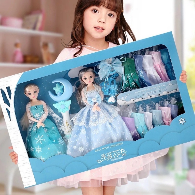 Búp bê tóc mây, búp bê elsa, đồ chơi cho bé gái