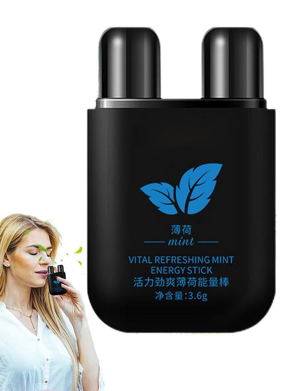 1x Double-hole Design Wake Up Stick Empty Bottle Small Nasal Tubes Inhaler Plastic Office Worker Student Avoid Sleepiness Device. 