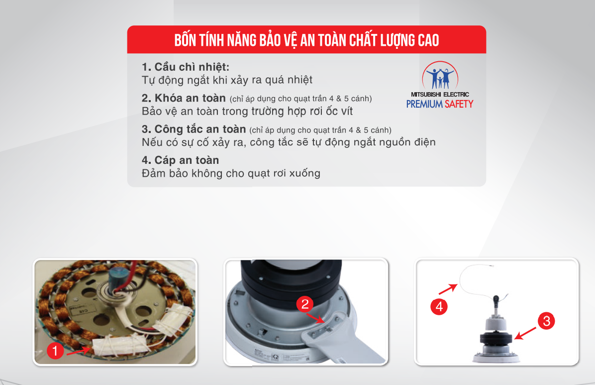 [Trả góp 0%]Quạt trần Mitsubishi C56-RW4 [Điều khiển từ xa]