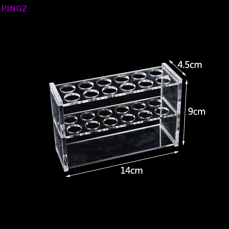 💖PINGZ 1 cái lô 10ml ống nghiệm giá đỡ giá đỡ ống nghiệm thủy tinh hữu cơ đứng hỗ trợ