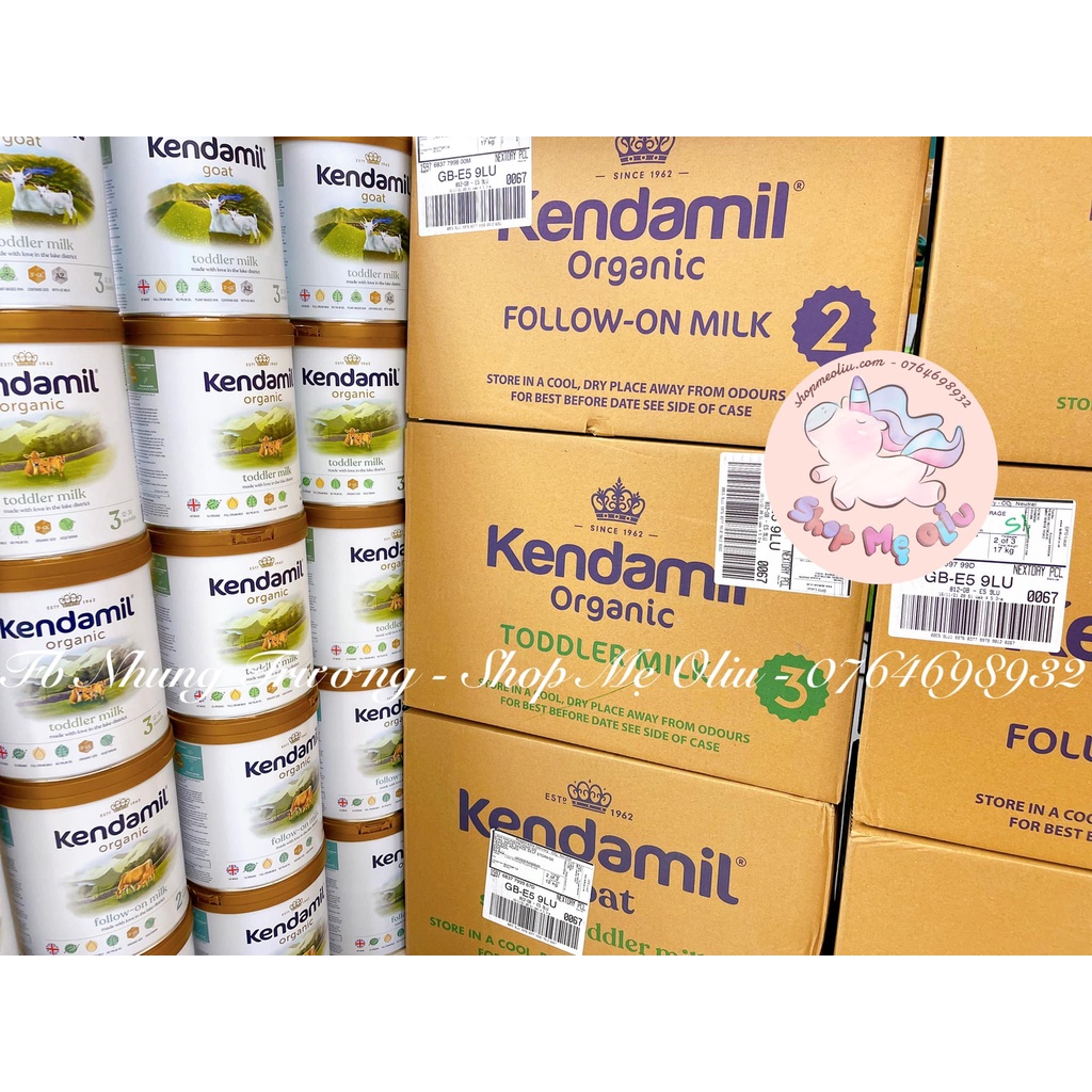 [Mẫu Mới] Sữa Kendamil Dê đạm A2 Số 1, 2 ,3 - Hộp 800g