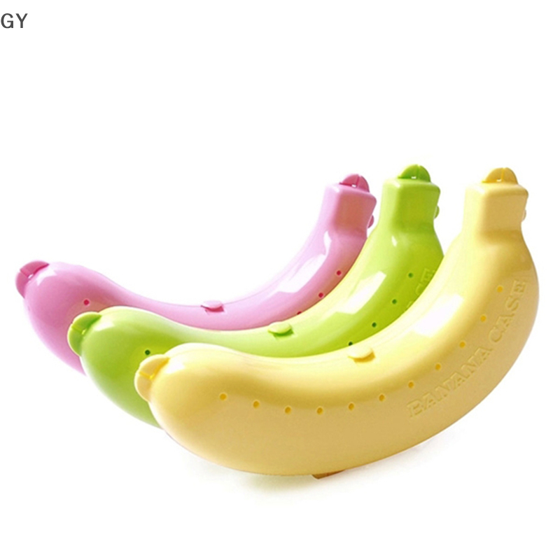 GY [Hot Sale] Cute 3 Colors Fruit Banana Protector Box Holder Case Lunch Container Storage