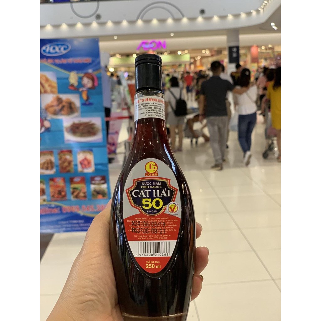 Nước mắm Cát Hải 50 độ đạm chai 250ml