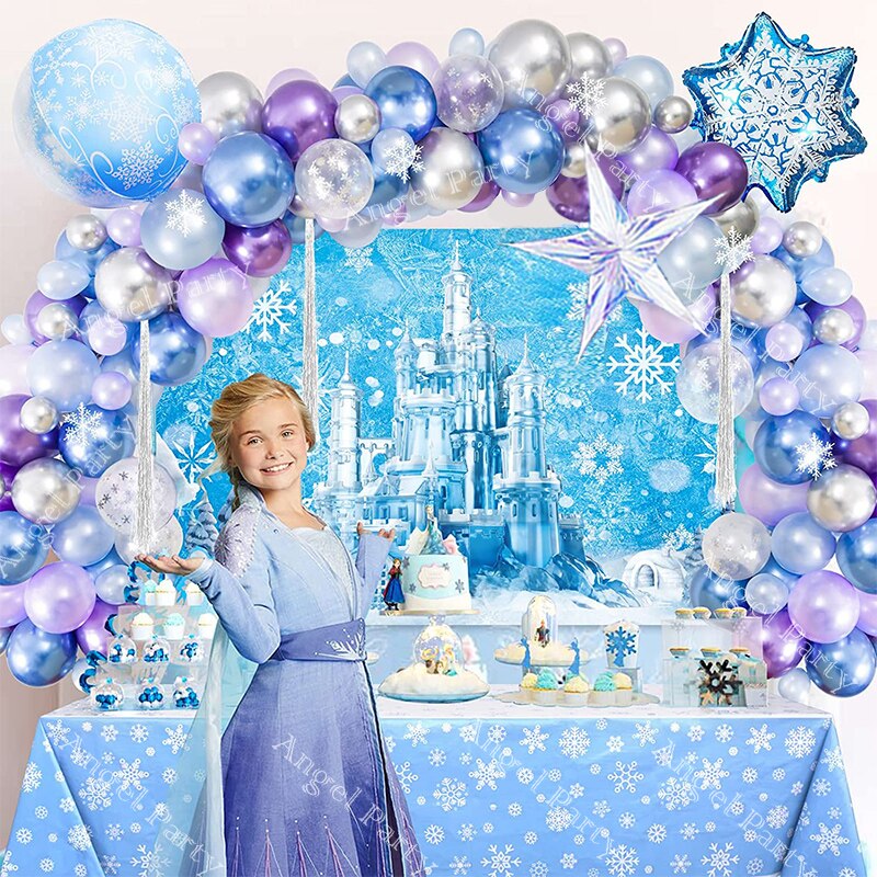 Flash Snowflake Elsa Frozen Arche Ballon Anniversaire Happy