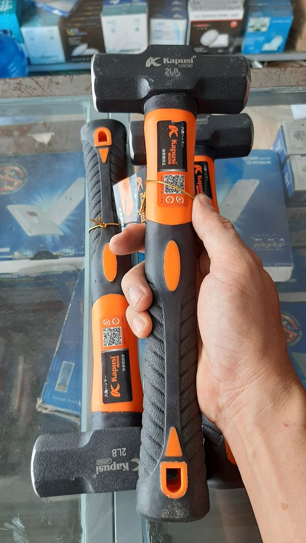 [HCM]Búa tạ cán nhựa cao cấp 2LB( 1KG)/3LB KAPUSI JAPAN búa nặng 1.45 kg, búa 2 đầu lục giác, búa đóng đinh cán đúc nhựa cao cấp cầm chắc tay , không bị bung đầu - Cửa Hàng Nam