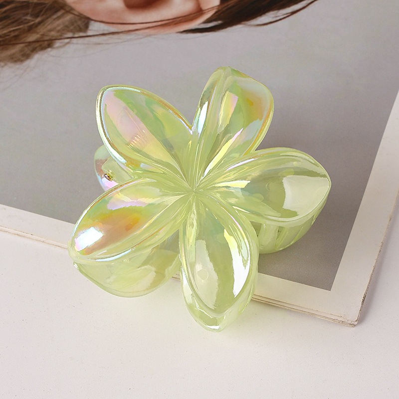 Kẹp Tóc Hoa Sứ Phiên Bản Màu Hologram Cao Cấp