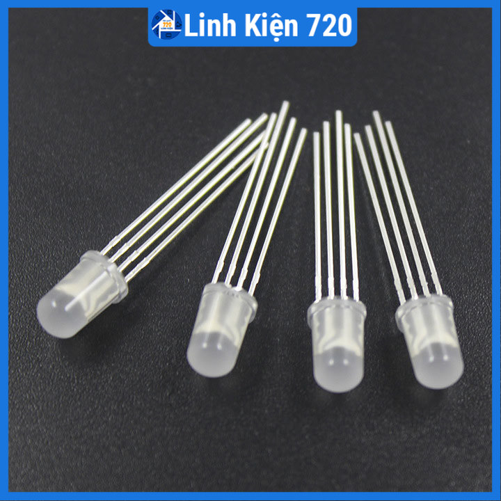 Led RGB đục phi 5mm trang trí, làm mạch