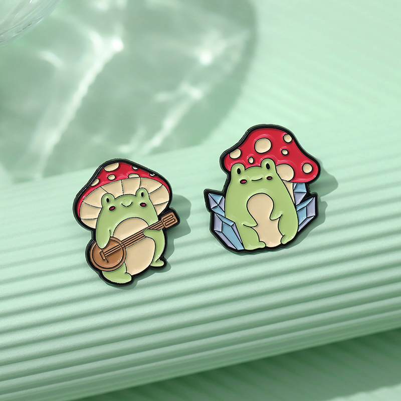 8 Pcs Cute Frog Enamel Pins, Cute Mushroom Pins, Lapel Badges, Cartoon  Plant Enamel Pin Sets, Funny Button Pins, Backpacks, Hats, Accessories  (Frog