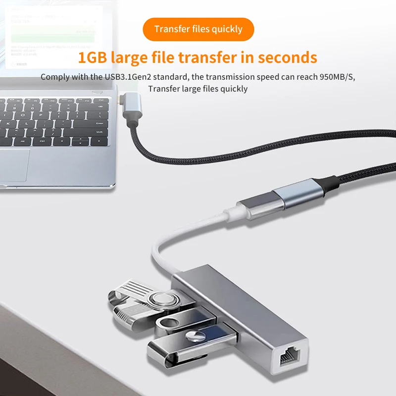 5A USB C Extension Cable Type C 3.1 PD100W Fast Charging Male to Female Cable Extender 90 Degree Elbow Right Angled USB C Extend. 