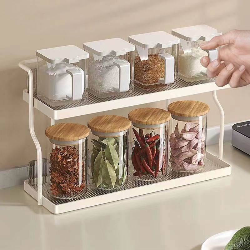 YEYA Kệ bếp, Kệ gia vị, Bàn gia dụng, kệ lưu trữ đa chức năng, gia vị, kệ lưu trữ nhiều lớp, đồ tạo tác lưu trữ