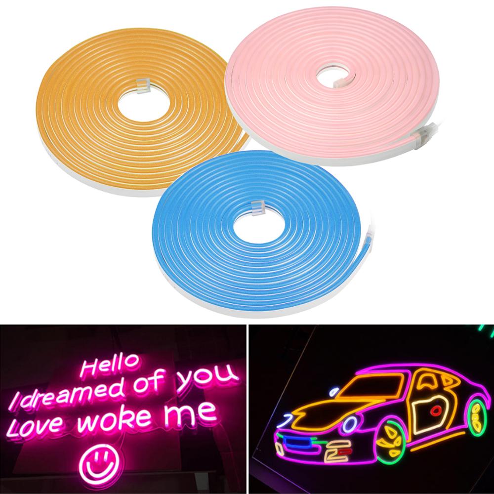 【TopazTrove】DC 12V 1M 2M 3M 4M 5M Neon Lights Bendable Soft neon sign ...