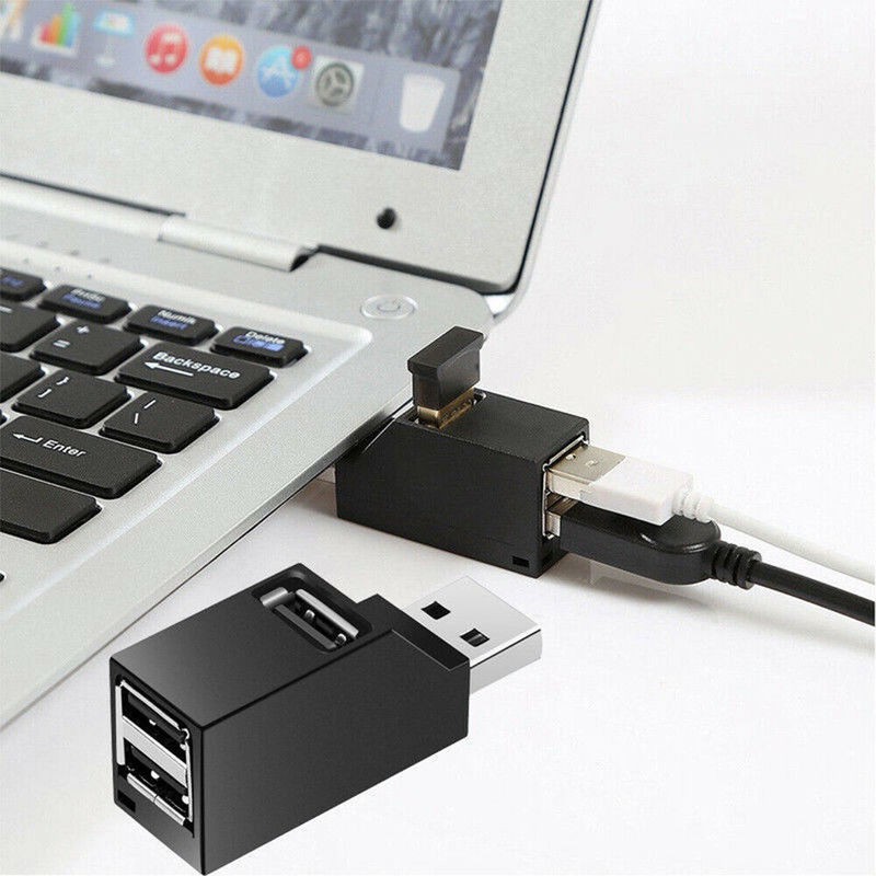 High Speed USB 3.0 Splitter Hub 480 Mbps Data Transfer Mini 3 Ports Adapter for PC Laptop