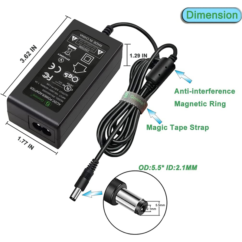 Gonine ACK-E6 AC Power Adapter DC Coupler Charger LP-E6 Dummy Battery Kit for Canon EOS 70D/7D 60D/6D 5D Mark II III Cameras.