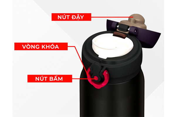 Bình giữ nhiệt Thermos nút bấm JNL-752 750ml  (Hàng chính hãng, bảo hành 12 tháng)