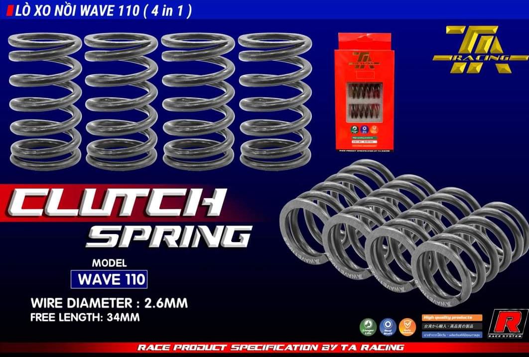 Bộ 4 lò xo nòi ta racing 2.6mm wave-dream