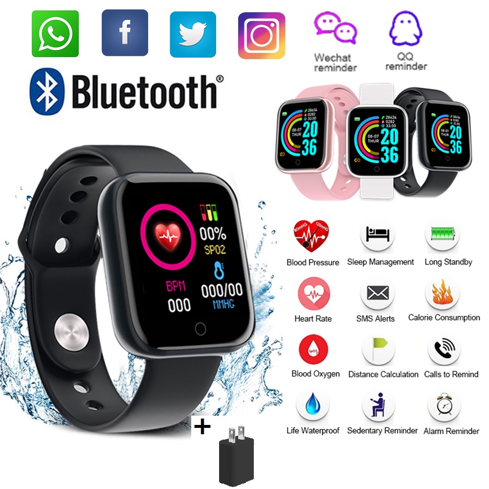 Y68 Waterproof Smart Watch Sports Waterproof Call Photo Sleep Smart Wristband Smart Bracelet Smart Watch Smartwatch Jam Pintar