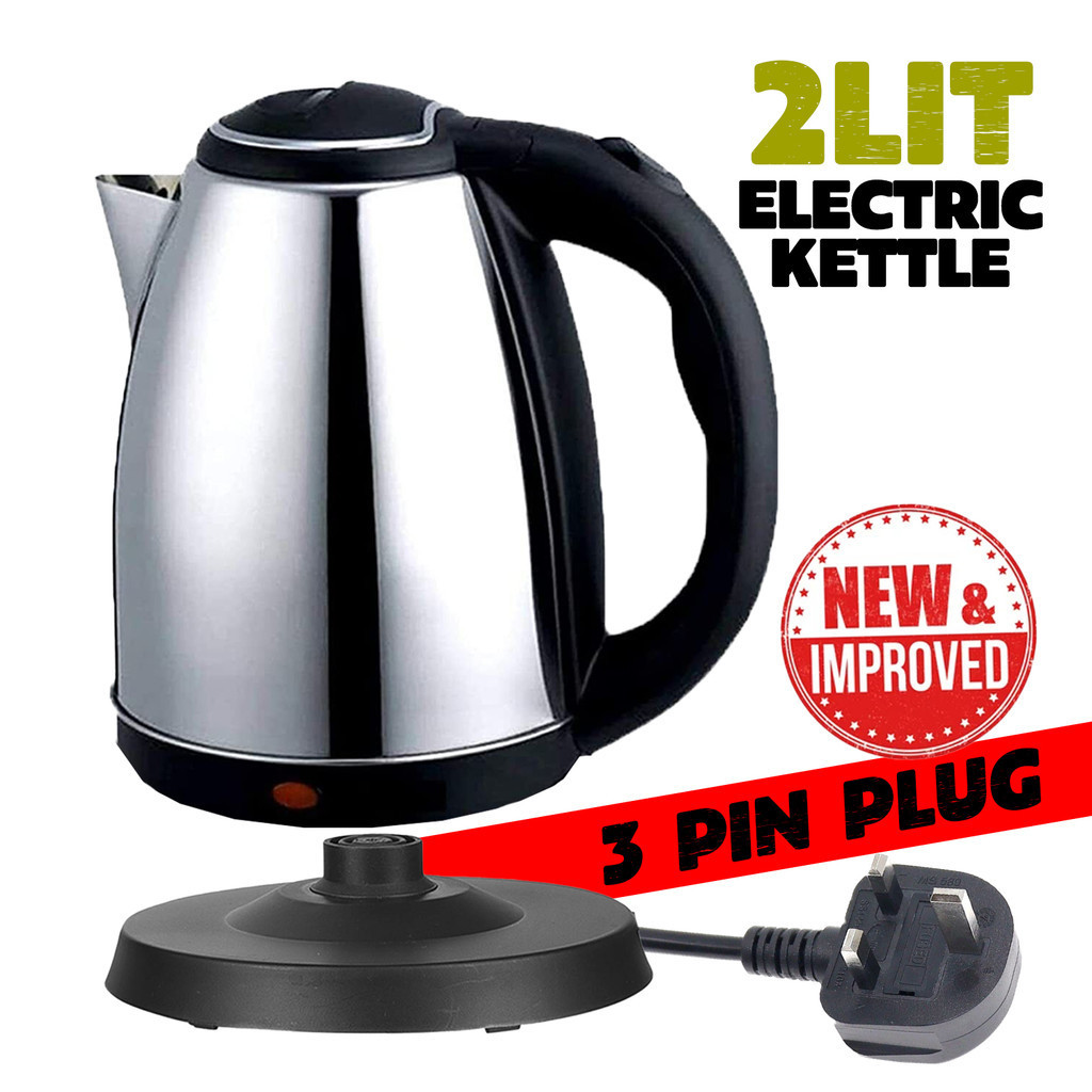 [MALAYSIA 3 PIN PLUG] 2Lit Stainless Steel Electric Kettle Heat ...