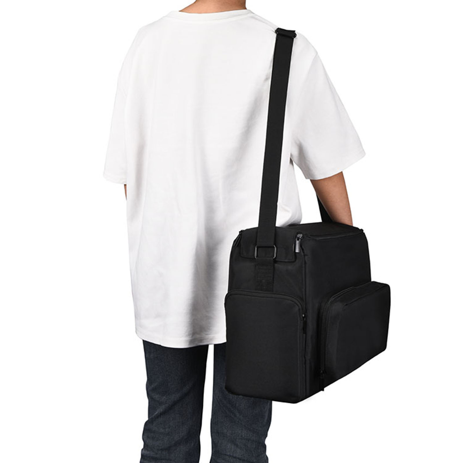 Black Multifunctional Storage Bag Accessories for JYX S55 Karaoke Wireless Bluetooth Speaker