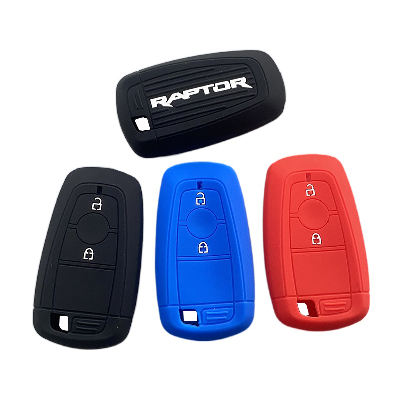 XUKEY 5-Button Silicone Car Key Cover For Ford F-150 Mustang Remote Fob Protector – Black
