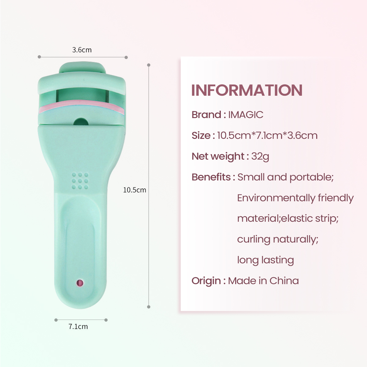 IMAGIC Portable Eyelash Curler Cute Mini Lashes Curler Set