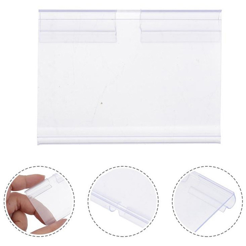 10PCS Plastic Sign Label Holder Wire Shelf Retail Price Tag Label Merchandise Sign Display Holder Stand. 