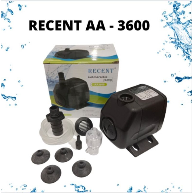 RECENT AA 3600 Pompa aquarium kolam hidroponik