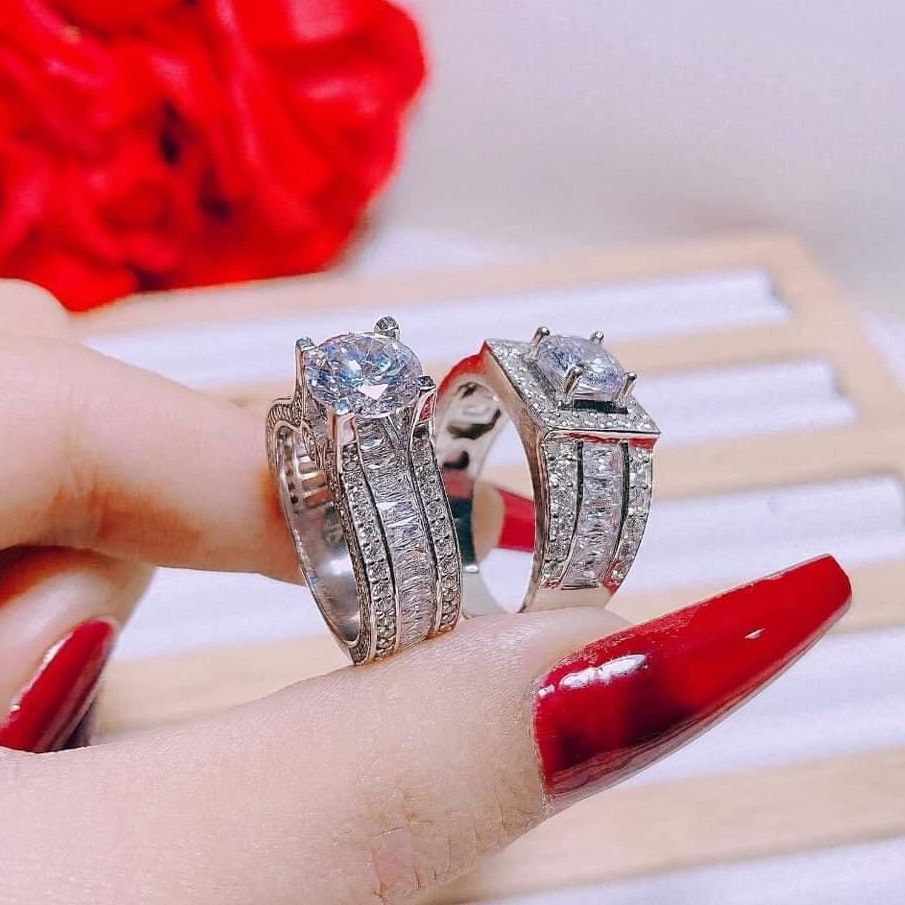 Women gold ring sterling silver ring Italian white gold plated sterling silver ring crystal rhinestone inlaid diamond ring fashion jewelry gamami N001-black promise