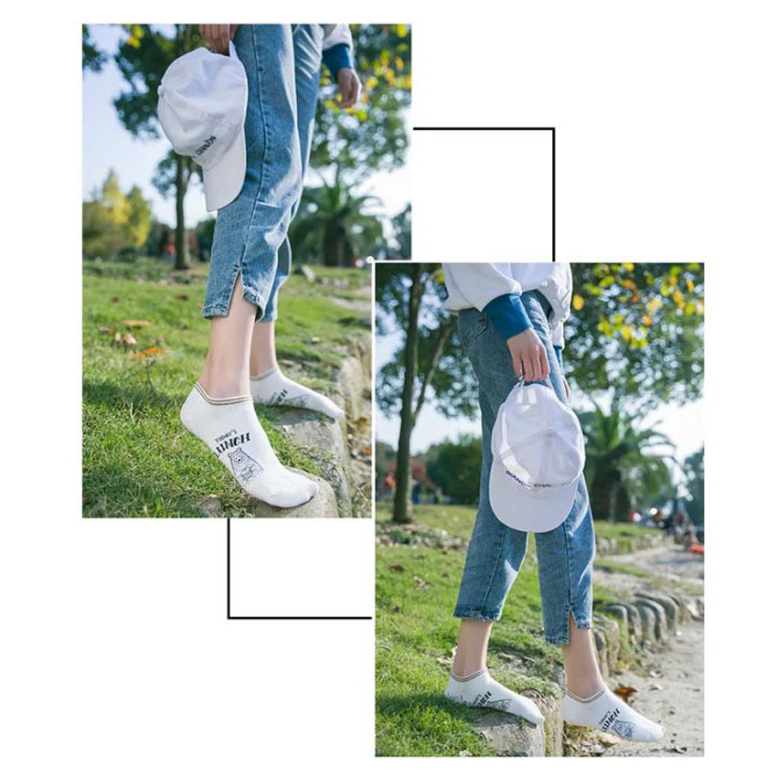 [ SET 5 ĐÔI ] Tất vớ gấu lunch nữ dễ thương