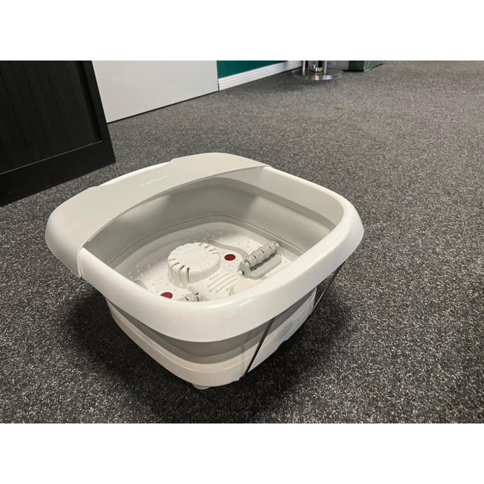 Medisana FS886 Foot Bath with Massage Function, Foot Bath, Heat Function, Foldable and Electric Foot Bath, Tub, Up to Shoe Size 45