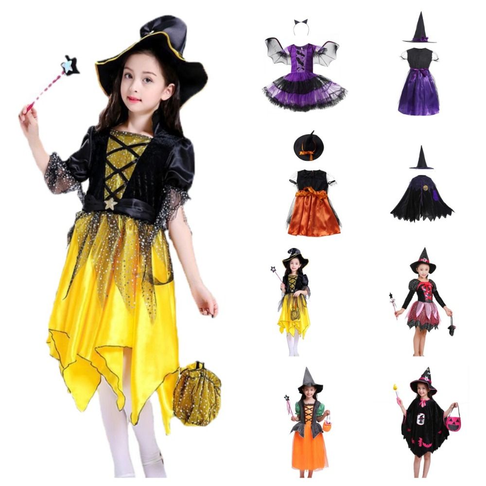 Halloween trẻ em cô gái trang phục dài tay phù thủy nhỏ Bạch Tuyết váy  cosplay phù thủy cô gái tinh. | Nhập Hàng Ngay Đi | Nhập Hàng Ngay Đi